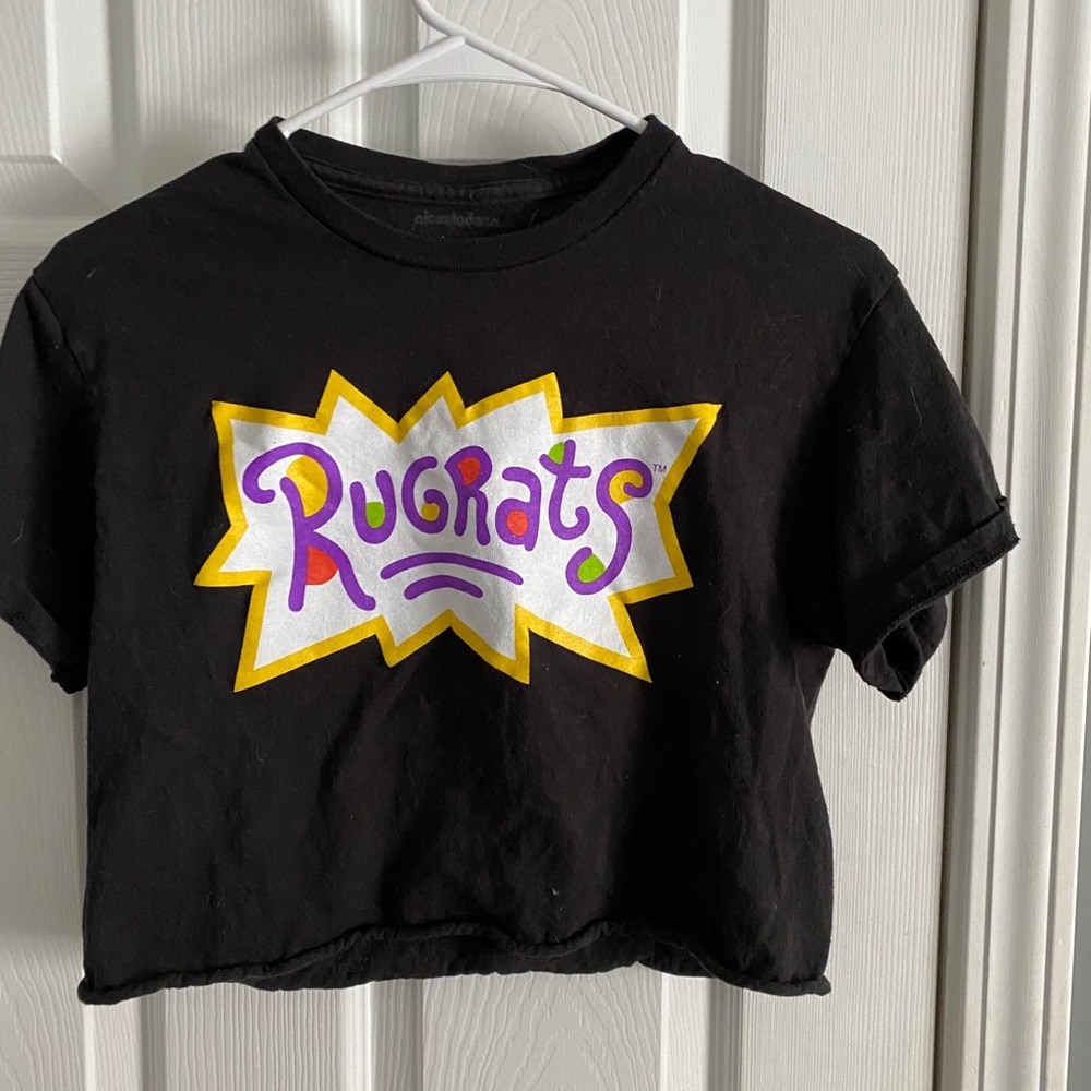 rugrats black crop top